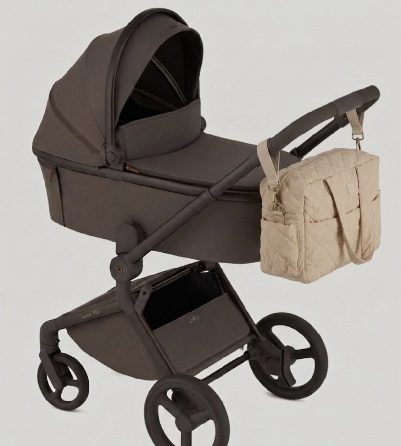 תיק עגלה דגם סהרה שמנת על עגלה אנקס