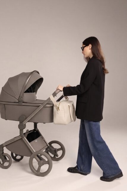 תיק עגלה שמנת דגם לונה - מיני סטייליש