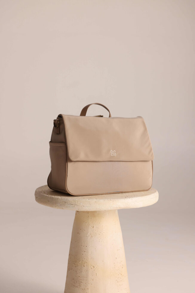 תיק עגלה ריין בז׳ Mini Stylish