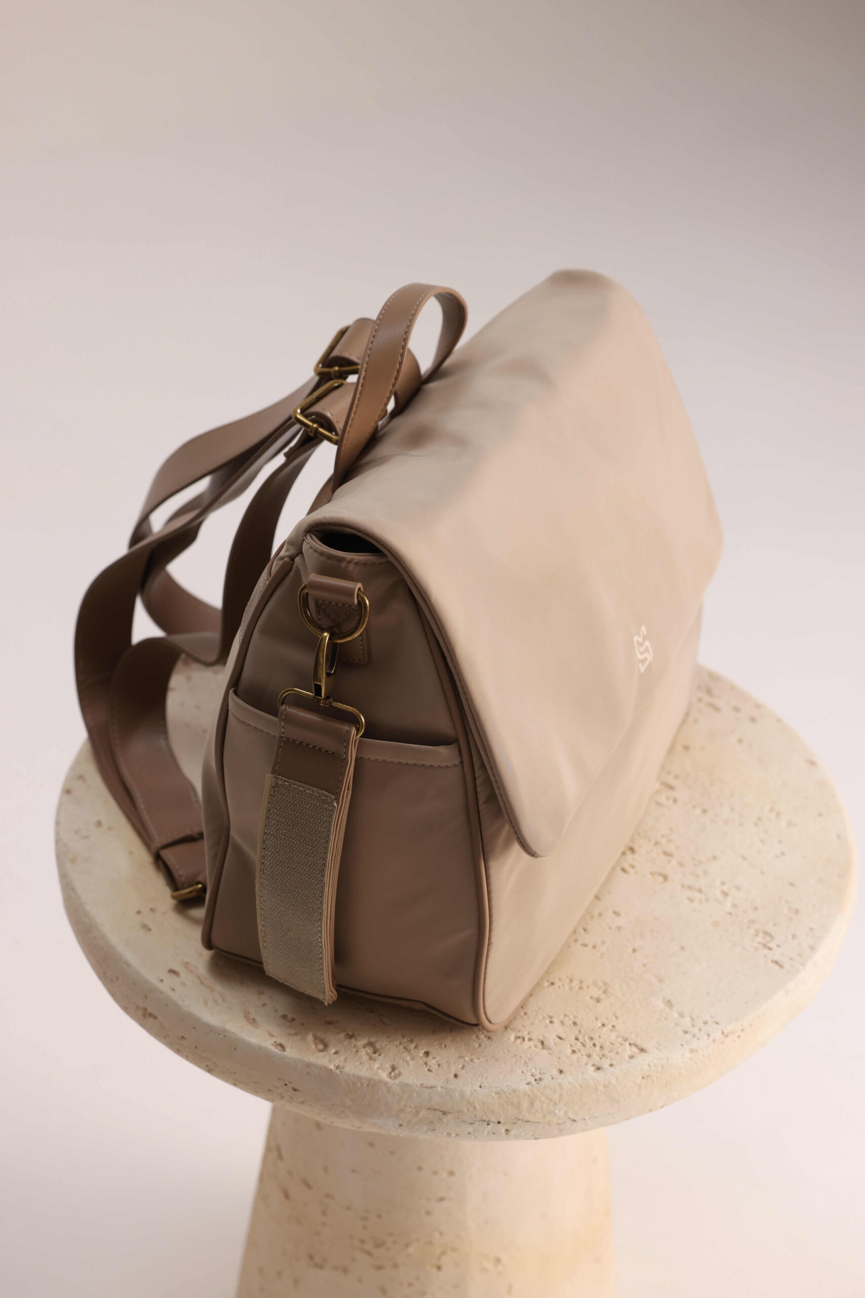 תיק עגלה ריין בז׳ Mini Stylish